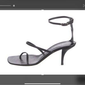 NWOB CALVIN KLEIN ITALY Black Strappy Heeled Sandals